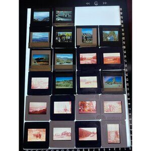 Vtg Lot of 22 Misc. Glass Slides Travel Grand Canyon Buffalo Cars Scenery